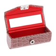 thumbnail image 2 of lionlar Rouge à Lèvres en Cuir PU avec Miroir Sacs de Maquillage Gloss - Rouge - Marron, 2 of 7