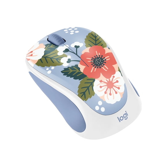 Logitech Design Collection - Limited Edition - mouse - optical - 3 buttons - wireless - 2.4 GHz - USB Logitech Unifying receiver - summer breeze