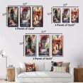thumbnail image 4 of Designart "Rustic Stairway Welcoming Cottage Entry III" Farm Wall Art Set Of 3 - Country Red Canvas Set For Living Room Decor, 4 of 6