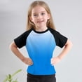 thumbnail image 3 of Plebaso T-Shirts de Mode pour Enfants Unisexe T-Shirts à Dégradé Col Rond Garçons Filles T-Shirts d'Été Hauts, 3 of 7