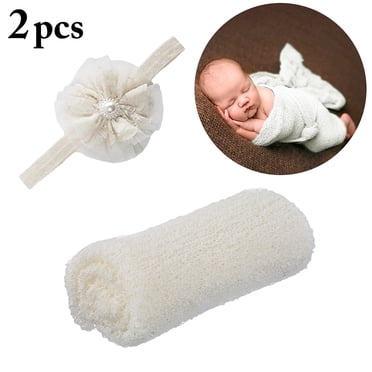 Coofit Accessoire Photo pour Bébé en Coton Élastique Emmaillotage pour Bébé Accessoire de Photographie pour Bébé Enveloppe de Photographie