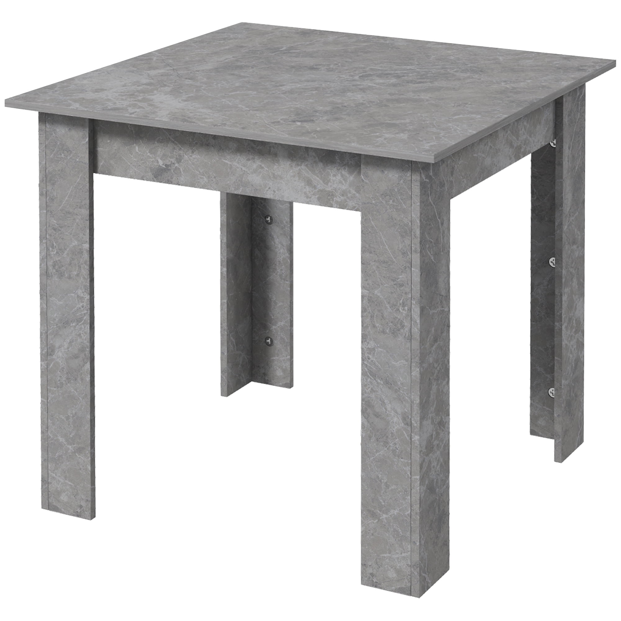 CoSoTower Square Dining Table, Modern Dining Room Table with Faux Cement Effect, Space Saving Small Kitchen Table, Cement Grey