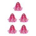 thumbnail image 1 of kurtrusly Soft And Comfortable Silk Scarf For Women Stylish Floral Print Convenient And Practical Lightweight rose red 5Set, 1 of 6