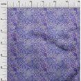 thumbnail image 3 of oneOone Polyester Spandex Medium Purple Fabric Asian Mosaic Floral Craft Projects Decor Fabric Printed By The Yard 56 Inch Wide, 3 of 4