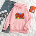 thumbnail image 1 of Chandail à Capuchon à Lettres Imprimées Color art zayn pour Hommes et Femmes (Rose, m), 1 of 10