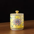 thumbnail image 2 of Enamel Ceramic Tea Caddy Tea Canister Tea Storage Container Tins Jar with Airtight Lid Water-proof Tank for Tea  Coffee  Herb  Sugar  Spice  Nuts, 2 of 3