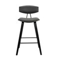 thumbnail image 2 of Armen Living Fox 26" Modern Faux Leather Counter Stool in Gray, 2 of 6