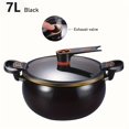 thumbnail image 4 of Bamboohart 10-Inch Cast Iron Multi-Functional Double-Handle Pot with Thick Handles - Versatile for Stewing  Baking  Camping & More - Available in Black/Blue/Orange - Durable & Easy to Cle, 4 of 6