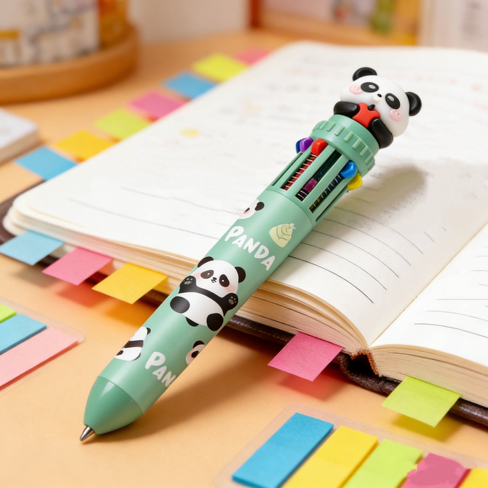 10 Color Cute Character Ballpoint Pens, Retractable Multicolor Pens for ...