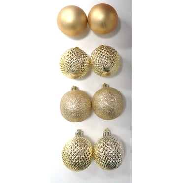 Holiday Tme, Shatterproof Ornament 50mm,8cts Gold