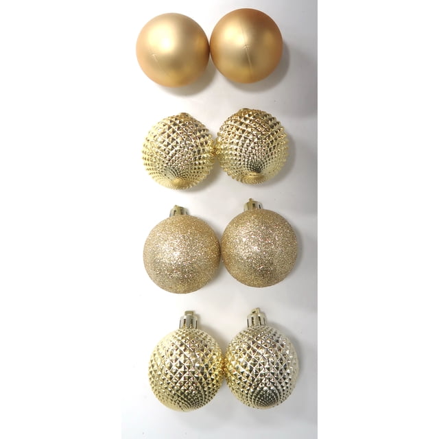 Holiday Tme, Shatterproof Ornament 50mm,8cts Gold
