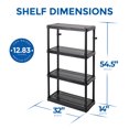 thumbnail image 4 of Gracious Living 4 Shelf Fixed Height Medium Duty Storage Unit, Black (4 Pack), 4 of 11