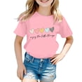 thumbnail image 1 of 2025 T-Shirts Blancs Mignons à Imprimé Graphique pour Filles Col Rond Manches Courtes T-Shirts Graphiques pour Filles 7-8 Tee Été Décontracté T T-Shirts à Manches Courtes pour Filles Chemise, 1 of 4