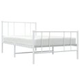 thumbnail image 3 of vidaXL Metal Bed Frame with Headboard and Footboard White 100x190 cm, 3 of 5