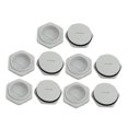 thumbnail image 1 of Unique Bargains 10 Pcs GLW-PG36 Capuchon de Gland Fileté en Nylon Couvercle à Vis Rond Gris avec Laveuse, 1 of 3