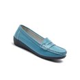 thumbnail image 3 of Innerwin Mocassins pour Femmes à Enfiler Ballerines Basses Légères Chaussures Bateau Bout Rond Marche Bleu Pâle 5, 3 of 6