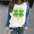 thumbnail image 2 of QIPOPIQ T-Shirts à Manches Longues à Col Rond pour Femmes T-Shirts de la Saint-Patrick T-Shirts Amples pour Dames T-Shirt Imprimé Trèfle T-Shirt Vert Porte-Bonheur Haut T-Shirt à Col Rond T-Shirts de la Saint-Patrick Offres, 2 of 4