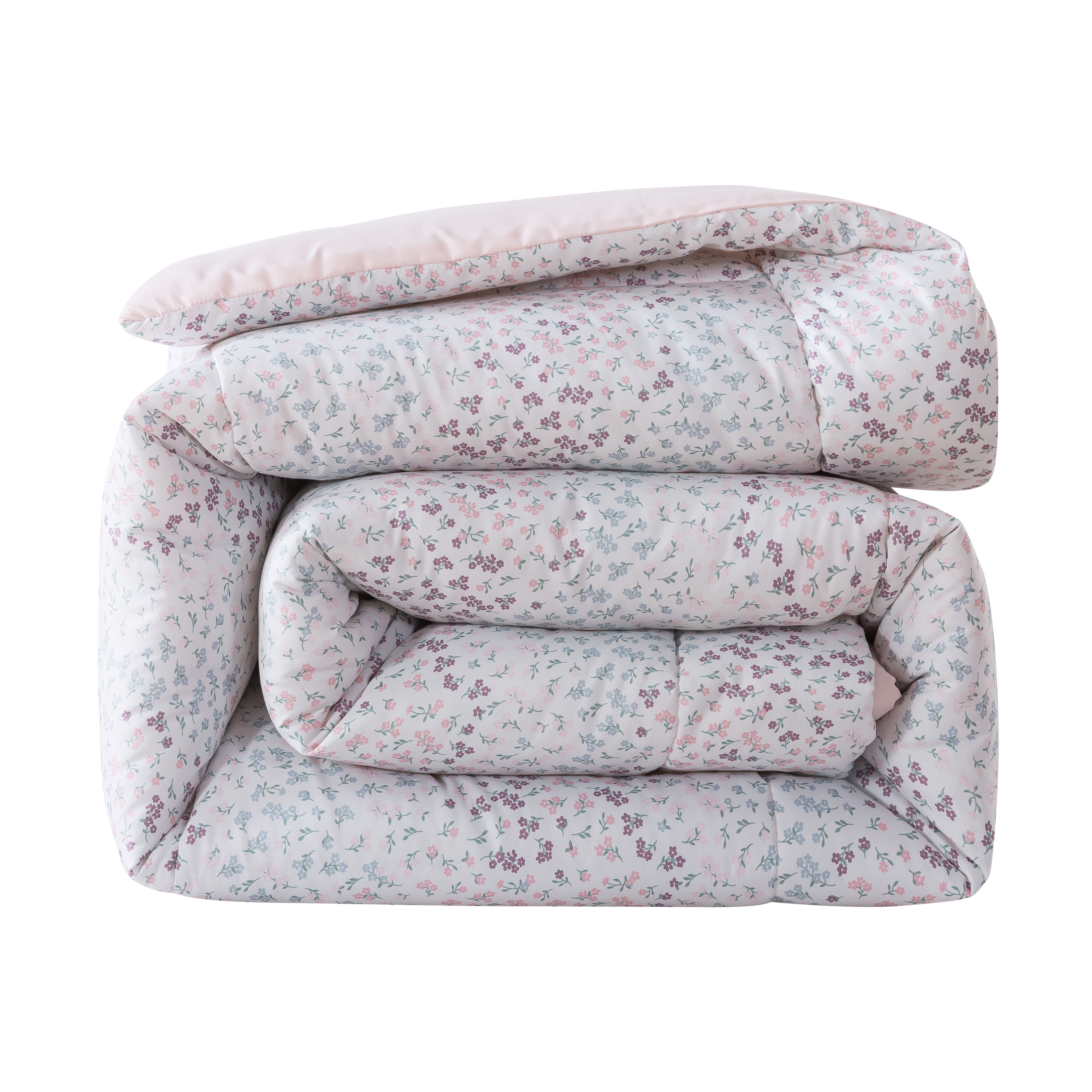 Mainstays – Ensemble de literie tout-en-un réversible avec couette et draps, 5 pièces, format simple très grand (Twin XL), rose blush