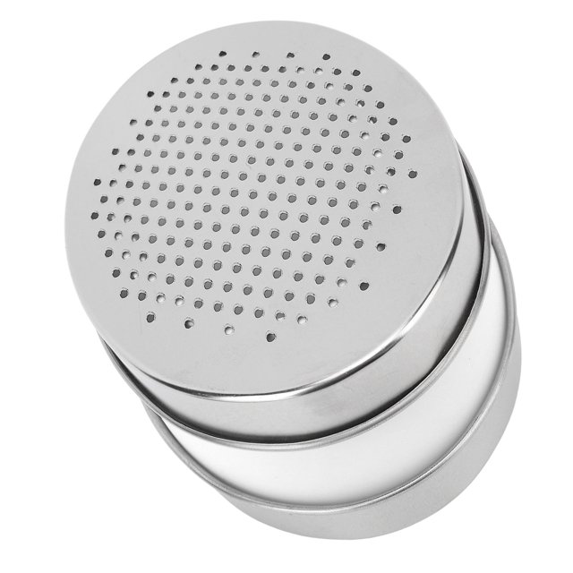 Parmesan Cheese Shredder, Cheese Grater Dual Sided Stainless Steel Box Grater Portable Food Shredder with Food Storage Container for Ginger Radish