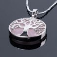 thumbnail image 1 of Natural Round Gem Stone Kabbalah Tree of Life Necklaces Pendants, 1 of 6