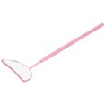 thumbnail image 2 of Eyelash Makeup Mirror, Moon Shaped Eyelash Extension Mirror Knurled Handle  For Outdoor Use Pink, 2 of 8