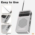 thumbnail image 4 of Station de Radio à Transistor Compact avec Haut-Parleur Intégré, Mini Radio FM AM Portable Noire, 4 of 5