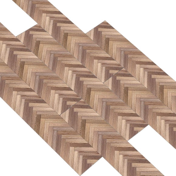 7 Pcs Non-Slip Vinyl Floor Plank Sticker, Peel and Stick Removable Wall Tile Sticker Funiture Skin for Home Decor DIY, 36" X 6.1"