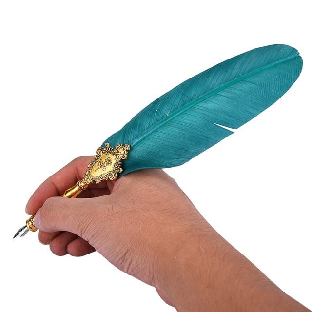 Noref Quill-Pen, Retro Classical Fountain Pen Old European Style Feather Dip Writing Pen Ink Bottle Set Gift Box, Luxury Fountain Pen