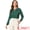 Dark Green, variant on INSPIRE CHIC Women's Work Office Long Sleeves Keyhole Neck Elegant Blouse Top