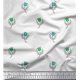 thumbnail image 1 of Soimoi Modal Satin Fabric Leaves & Floral Block Print Sewing Fabric Yard 42 Inch Wide, 1 of 3