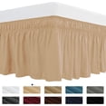 thumbnail image 1 of Subrtex Easy Fit Bed Skirts , Wrap Around Dust Ruffle with Long Tailored Drop, 1 of 6
