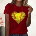 thumbnail image 2 of EQWLJWE Hauts d'Été pour Femmes Hauts pour Femmes Liquidation Mode Femmes Été Ample Imprimé T-Shirt à Col Rond Manches Courtes Blouse Décontractée, 2 of 4