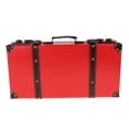 thumbnail image 2 of Esquirla Valise Rétro en Cuir et Bois pour Vêtements, Boîte de Rangement, Art pour la Maison, Rouge, 2 of 8