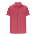 thumbnail image 4 of Summer Cuban Shirts for Men Casual Lightweight Button Down Short Sleeve Cardigan Work Blouse, 4 of 6