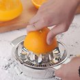 thumbnail image 2 of JilgTeok 2 Packs Stainless Steel Lemon Juicer with Bowl Container for Oranges Lemons Fruit Squeezer Hand Press Easy to Clean Durable Kitchen Tool for Fresh Juice, 2 of 8