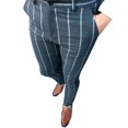 thumbnail image 2 of RKSTN Pants for Men Fall Striped Business Straight Pants Loose Trousers Straight Leg Pants, 2 of 9