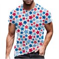 thumbnail image 2 of LSLJS Men's Patriotic Shirts Independence Day Stripes Print T-Shirts Round Neck Short Sleeve Shirts, 2 of 5