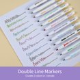 thumbnail image 3 of FlyFlise 24 Colors Double Line Coloring Markers Outline Paint Pens 2.0mm Tip DIY Scrapbooking for, 3 of 8