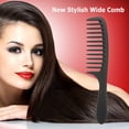 thumbnail image 2 of Wide Tooth Comb Detangling Hair Wide Comb Round Hair Comb Carbon Antistatic Comb, 2 of 5