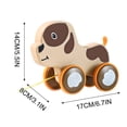thumbnail image 5 of F Children Wooden Drag Wagon Pull Rope Toy Animal Cart Sensory Educational Fine Motor Skills Development Learning Walking Companion For Kids, 5 of 5