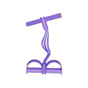 6 Tube Resistance Band Exerciser with Foot Pedals, Full Body Fitness Expander for Home Workout, Portable Strength Training Equipment(Blue)