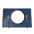 thumbnail image 2 of YAOMOBB Faux Leather Placemats Faux Leather Placemats Heat Resistant Non Slip Stain Proof Reusable Rectangular Table Mats for Home Kitchen, 2 of 7