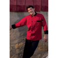 thumbnail image 1 of Uncommon Threads 0404-1908 Newport Chef Coat 10 Buttons in Red/Black Trim - 4XLarge, 1 of 1