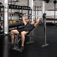 thumbnail image 3 of Gymax Ensemble de Banc de Musculation à Inclinaison Réglable avec Barre et Support, avec Révélateur de Jambes, Appareil de Mise en Forme, 3 of 10
