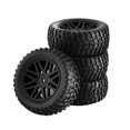 thumbnail image 4 of MERIGLARE 4 Pieces 1/10 RC Off Road Tires and Wheels Good Grip Wheel Rim and Tires Set black, 4 of 9