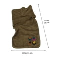 thumbnail image 3 of Serviette en Coton Fraise Coraux Polaire Absorbante Marron, 3 of 4