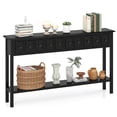 thumbnail image 1 of Gymax 60'' Long Narrow Console Table w/4 Drawers & Open Storage Shelf Anti-Tip Kit Black, 1 of 10