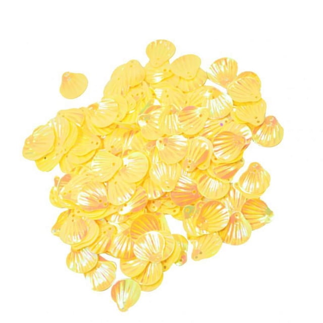 veasfak Shell Loose Sequins Sewing Paillette DIY Jewelry Craft Decoration Yellow