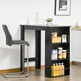 thumbnail image 2 of HOMCOM Bar Table Counter Height Dining Table with 3 Shelves, Black, 2 of 10