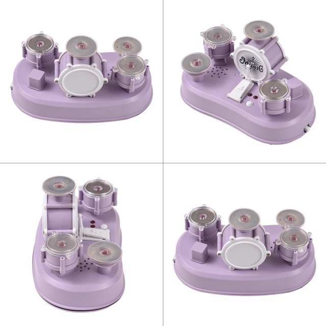 Finger Drum Set Realistic Drumming Experience Hand Dexterity Mini Drum Set Purple